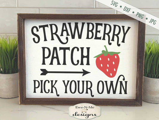 Strawberry Patch - Pick Your Own - SVG